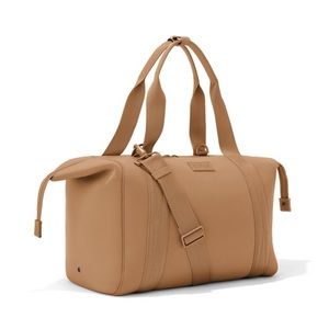 Dagne Dover Large LANDON NEOPRENE CARRYALL BAG in Camel
